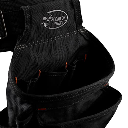 Dead On Tools - 1680 Denier Poly Carpenter’s Tool Belt with Suspenders (HDP400945) , Black