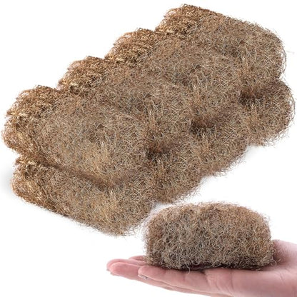Teenyyou 8 Pcs Brass Wool Pad, 0.05 to 0.075mm, 0.7 Ounce, Bronze Wool 0000