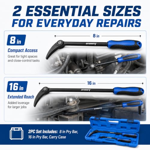 Indexing Pry Bar Set for Auto Engine Suspension Alignment Repair - size: 2-Piece Set