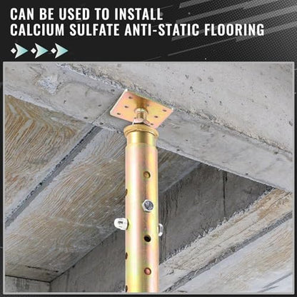 Threlaco 4 Pcs Adjustable Floor Jack House Floor Jacks Post Pole Galvanized House Jacks for Leveling Temporary Support Lifting Basement Joist Adjustment (High, 19.7-35.4 Inch) - size: 19.7-35.4 Inch