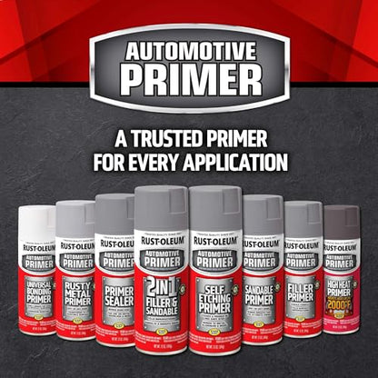 Rust-Oleum 260510-2PK Automotive 2-in-1 Filler & Sandable Primer Spray, 12 oz, Gray, 2 Pack - size: 1 Count (Pack of 2)
