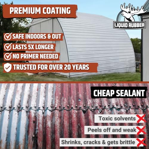 Liquid Rubber Silicone Roof Coating UV-Reflective Coating, White, 1 Gallon - size: 1 Gallon