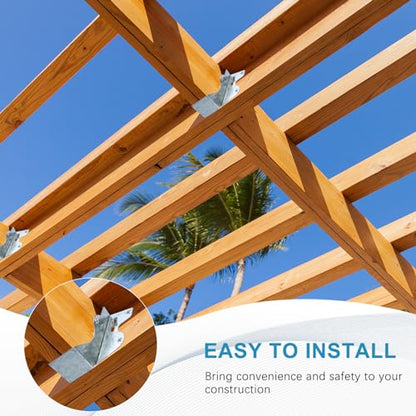 LukLoy 10 Pack 2x4 Joist Hanger 20 Gauge Galvanizing Face Mount Joist Hangers for Wood - size: 2" x 4"