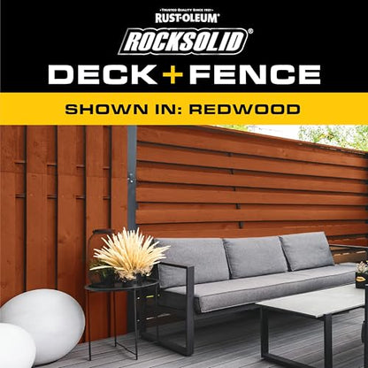 RockSolid Deck & Fence Redwood Protective Stain & Sealer - color: Redwood, size: 23 oz Aerosol (Pack of 1)