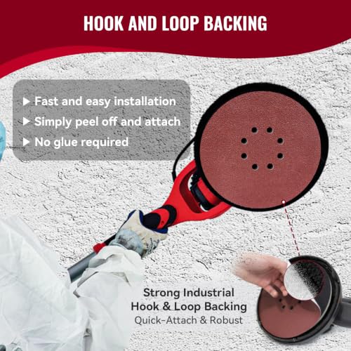 9 Inch 8 Hole Sanding Discs 240 Grit 20 Pack Hook and Loop Disc - style: 8 hole-240 Grit