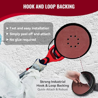 9 Inch 8 Hole Sanding Discs 240 Grit 20 Pack Hook and Loop Disc - style: 8 hole-240 Grit