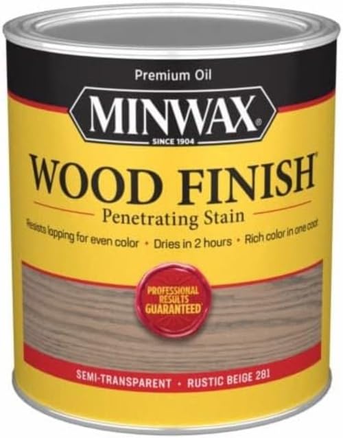 Minwax 701004444 Wood Finish, Interior Stain, Rustic Beige, 1-Qt. - Quantity 1