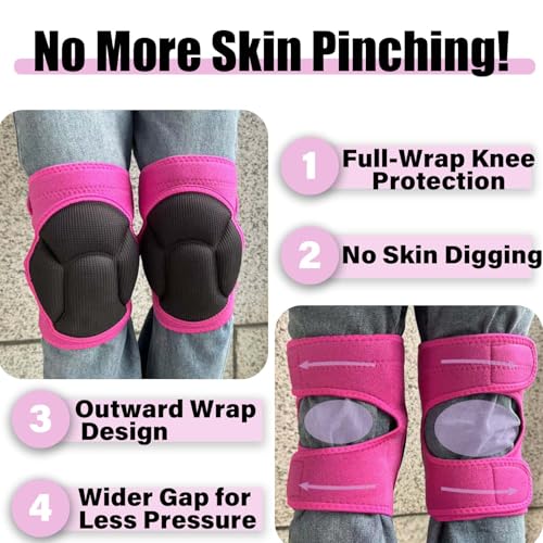 Garden Knee Pads for Women House Cleaning - Adjustable & Waterproof, Pink M - color: Pink, size: Medium