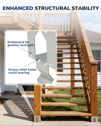 4PCS 6x6 Post Base Anchor for Concrete, Supports Deck Fence Pergola