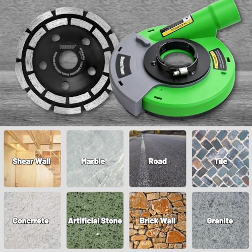 Universal Surface Grinding Dust Shroud for Angle Grinder 7-Inch. Collect Grinding Dust-Stone, Cement, Marble, Rock,Granite, Concrete - style: 7 in dust shroud