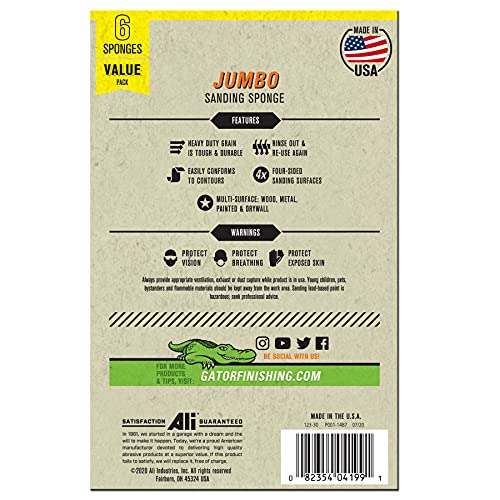 Gator Multi-Surface Sanding Sponge, 80/120 Grit - size: Medium/Fine