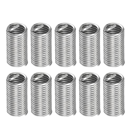 HARFINGTON 10pcs Wire Thread Inserts M8 x 1.25 3D 304 Stainless Steel - size: M8 x 1.25