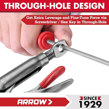 ARROW 2PCS Curved Jaw Locking Pliers Set 7" & 10" - size: 7&10inch