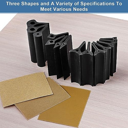 Flexible Contour Sanding Block 14-Pack Rubber Sanding Pad Kit