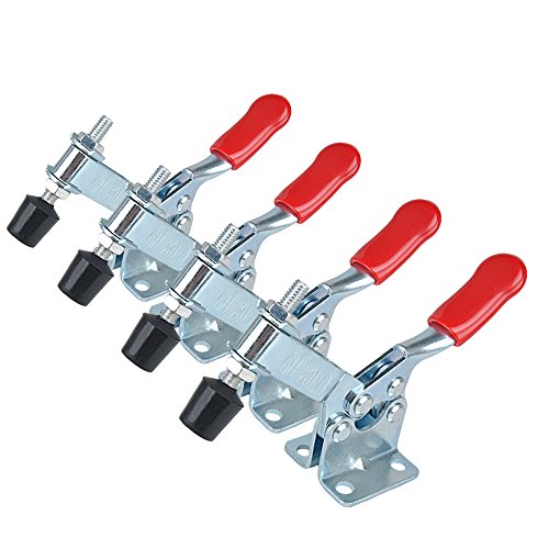 E-TING 4pcs Hand Tool 201B Toggle Clamp 198Lbs Horizontal Clamp