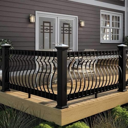 HZIU 61 Pack 32.25" Deck Balusters with Screws ，Iron Deck Railing - size: 32.25 Inch