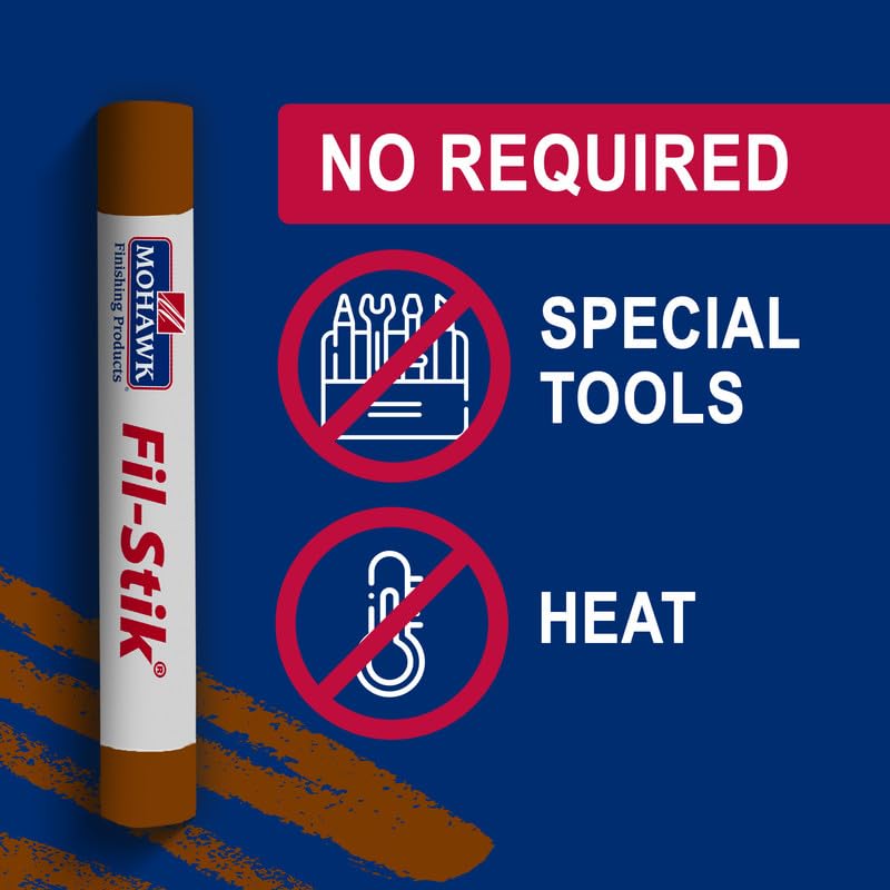 Mohawk Fil-Stik Wax Putty Stick, Medium Brown Walnut M230-0207, 1 Count