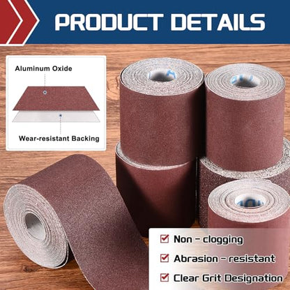Sandpaper Roll 1Inch 20FT 80Grit Aluminum Oxide Emery Cloth Roll - size: 1 Inch x 20 Feet 80 Grits
