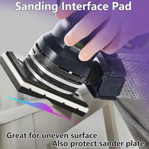 FOWOK 3" x 5" 50Pcs Sandpaper for Festool Sander with 2Pcs Foam Sanding Pad - style: Purple-50+2
