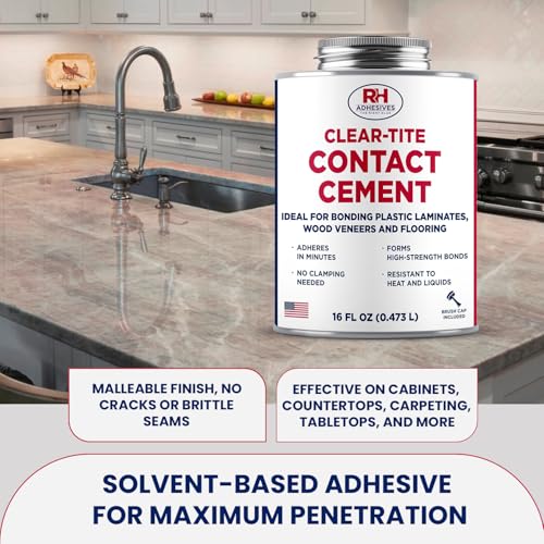 Clear-Tite Contact Cement 16 oz - Adhesive Glue for Laminate & Wood - size: 16 oz