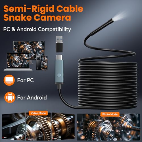 KIRFEIHT Endoscope Camera with Light - Industrial Borescope with 32GB Card - style: Single Lens