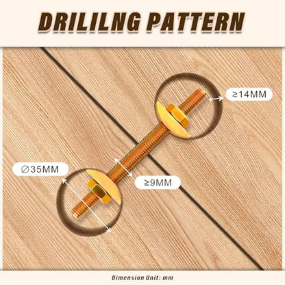 MEANLIN MEASURE 12PCS Countertop Connector Bolts, M8 × 100 mm Furniture Fastening Connectors, Joint Connector Drawbolt Pack for Bed Frame Table Furniture Butcher Blocks Connecting with Wrench - style: 12PCS