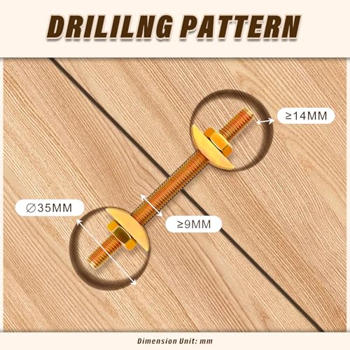 MEANLIN MEASURE 6PCS Countertop Connector Bolts, M8 × 100 mm Furniture Fastening Connectors, Joint Connector Drawbolt Pack for Bed Frame Table Furniture Butcher Blocks Connecting with Wrench - style: 6PCS
