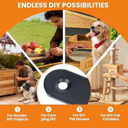 Alise Flat Bracket ,6-1/5in Black Mending Plate Flat Brace for Wood Shelves - color: Black, size: 6-1/5 Inch