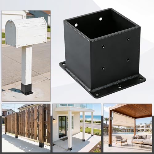 Heavy Duty 6x6 Post Base 2 Pcs Thickness: 0.118“/3MM - size: 6x6