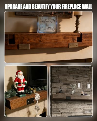 Heavy Duty Fireplace Mantel Brackets U-Shaped Steel Floating Shelf Support