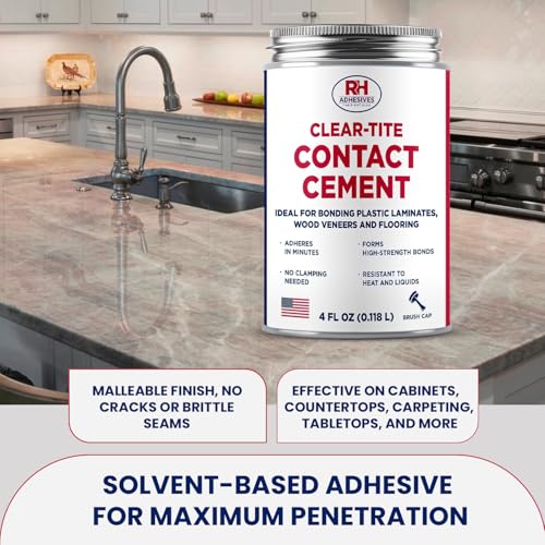 Clear-Tite Contact Cement 4 oz - Adhesive Glue for Laminate & Wood - size: 4 oz