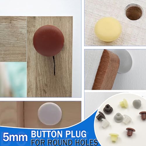 300Pcs 3/16 Inch Plastic Hole Plugs - color: Yellow, size: 300pcs*0.19"(5mm)
