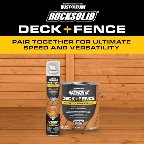 RockSolid Deck & Fence Natural Protective Stain & Sealer - color: Natural, size: 23 oz Aerosol (Pack of 1)