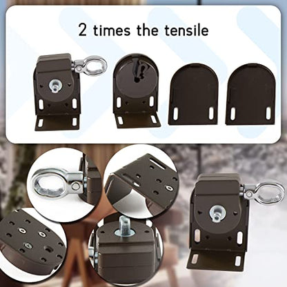 Sunshade Replacement Bracket, Compatible with Coolaroo External Roller Blind, Upgraded to Metal Ring, More Durable and Long-Lasting(Metal, Brown)