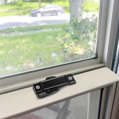 4 Pcs F2590 Windows Replacement Sash Lock, Center Sash Lock with Screw - color: Black F2590-4Pcs