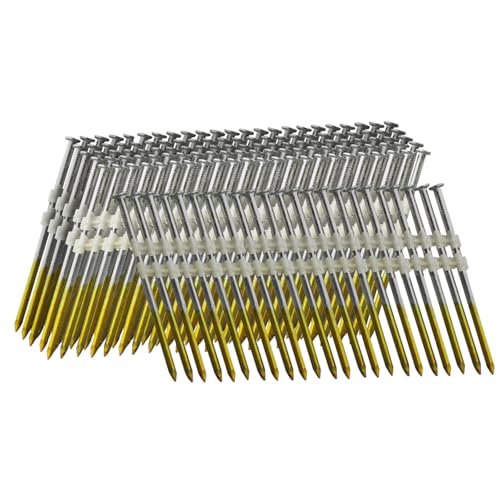 HDG 21 Degree Framing Nails Smooth Shank 3-1/2" x .131" 1000 PCS - size: 3-1/2"-1000 PCS Smooth