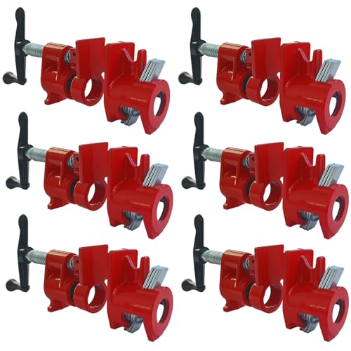 ATPEAM 6 Pack 3/4'' Pipe Clamps for Woodworking Pipe Clamp Fixture - size: 3/4"