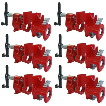 ATPEAM 6 Pack 3/4'' Pipe Clamps for Woodworking Pipe Clamp Fixture - size: 3/4"