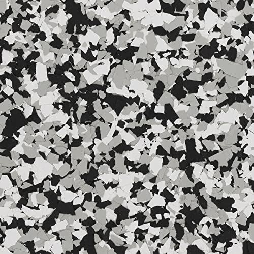Colored Epoxies 40 LB Decorative Vinyl Flakes for Epoxy Garage Floors - color: Domino Flake