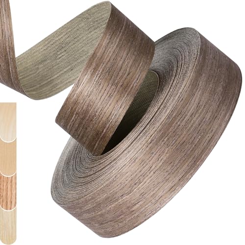Walnut Edge Banding, 2 inch x 7ft Plywood Veneer Wood Edge Banding, Preglued Wood Tape Banding for Cabinet Repair - color: Walnut, size: 2"x 7ft