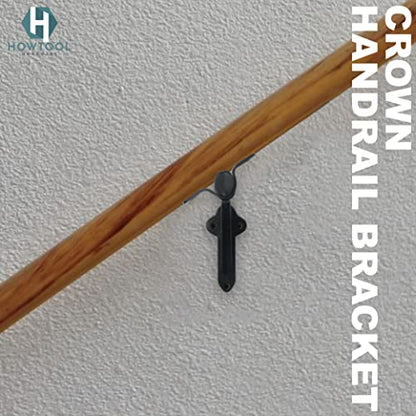 Commercial Handrail Bracket Wall Mounted Oil Rubbed Bronze Black, 3 Pack | HOWTOOL