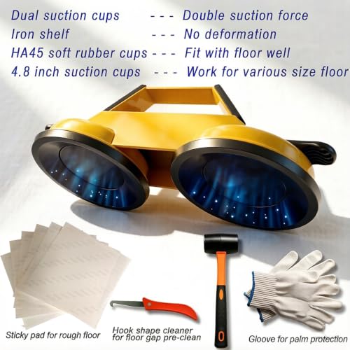 Floor Gap Suction Cup Tool for Wood, Hardwood, Vinyl, Laminate, Lvp Floor