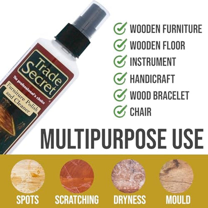 Trade Secret Country Wood Furniture Polish, Low VOC, 8 fl oz (236 ml) - color: Polish and Cleaner