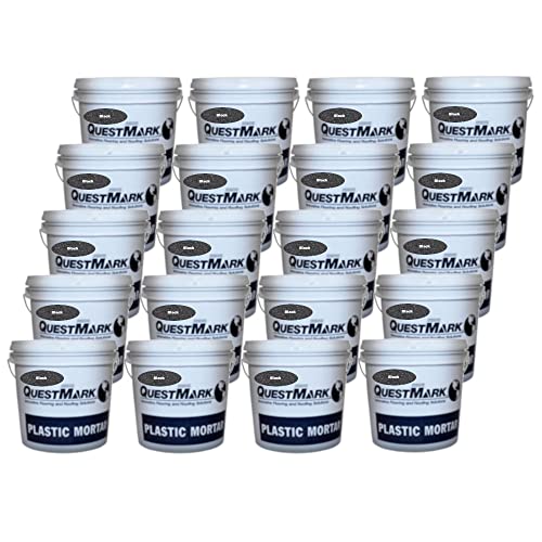 QuestMark 2110 High Traffic Epoxy Concrete Floor Patch and Resurfacer - 1/2 Pallet (20 x 2 Gallon Unit), Black - High Impact and Abrasion Resistant Repair - color: Black, size: 2 Gallon (Bulk of 20)