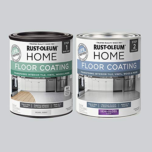 Rust-Oleum Home Interior Floor Semi-Gloss Pearl Gray Coating Kit - color: Pearl Gray