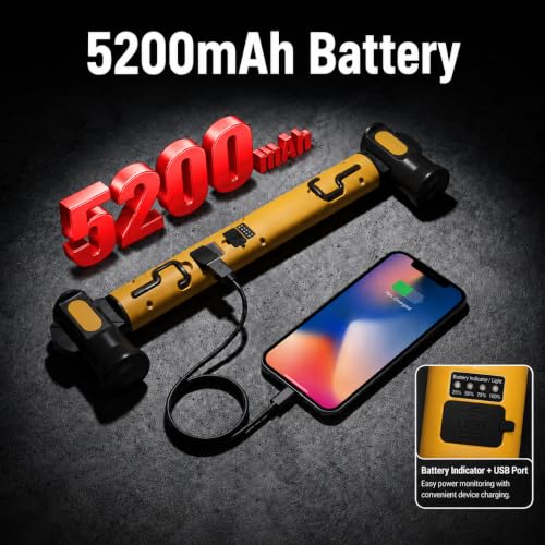 Magnetic Work Light, 3 Color Modes & 3000LM Ultra Bright Under Hood Lights