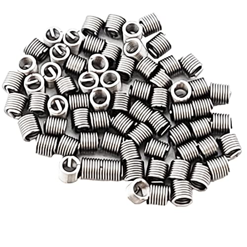 M2 x 0.4mm x 2D Helicoil Wire Inner Thread Inserts, Coiled Wire Helical Screws, 304 Stainless Steel, Metric, 60Pcs - size: M2 x 0.4mm x 2D
