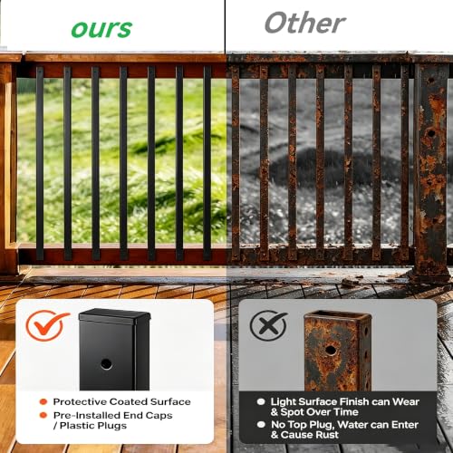 Metty Metal 60 pcs 32.25'' Deck Balusters Rust Resistant Deck Railing - size: 32.25 inch