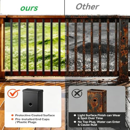 Metty Metal 60 pcs 32.25'' Deck Balusters Rust Resistant Deck Railing - size: 32.25 inch