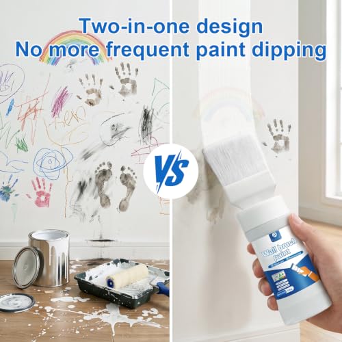 White Interior Wall Paint 6.35 Oz,Drywall Primer for Stain & Graffiti Cover - color: White Wall Paint
